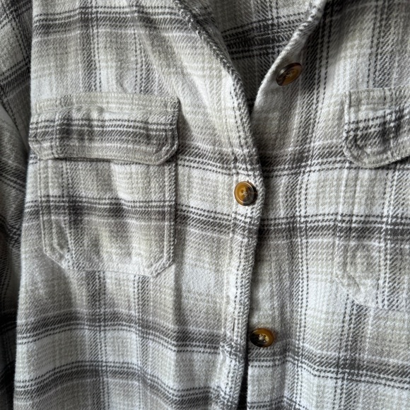 Hollister Boyfriend Fit Flannel Button Up Shirt Sweater - Picture 2 of 7